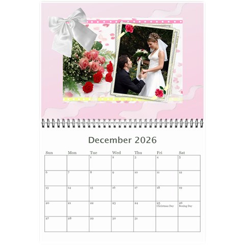 Our Wedding Or Anniversary 2026 (any Year Calendar Mini By Deborah Dec 2026