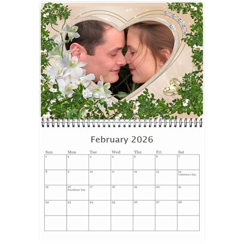 Our Wedding Or Anniversary 2026 (any Year Calendar Mini By Deborah Feb 2026