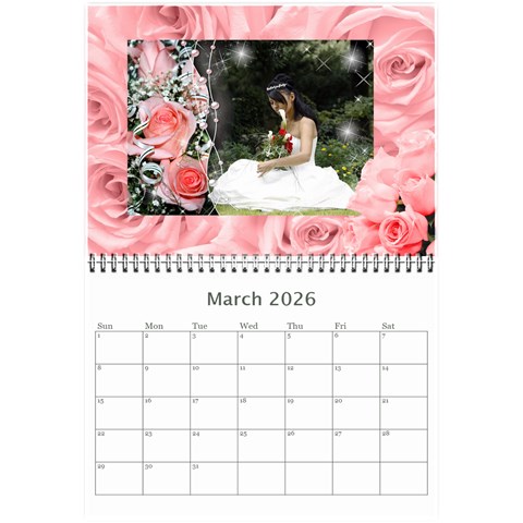 Our Wedding Or Anniversary 2026 (any Year Calendar Mini By Deborah Mar 2026