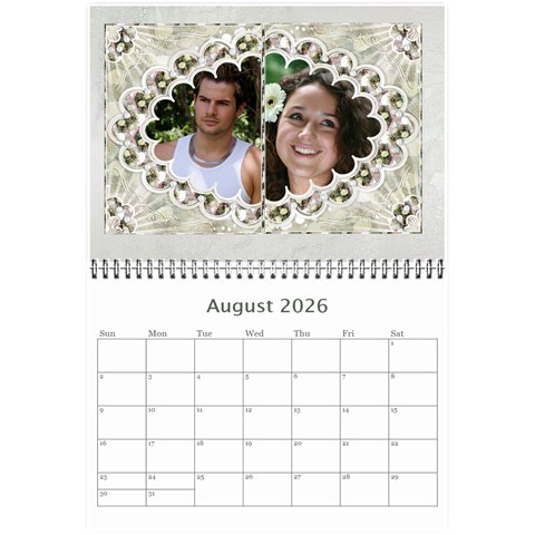 Our Wedding Or Anniversary 2026 (any Year Calendar Mini By Deborah Aug 2026
