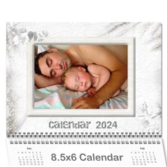 General Purpose Textured 2024 Calendar (Large Numbers) mini - Wall Calendar 8.5  x 6 
