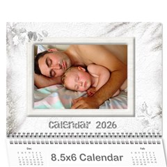 General Purpose Textured 2024 Calendar (Large Numbers) mini - Wall Calendar 8.5  x 6 