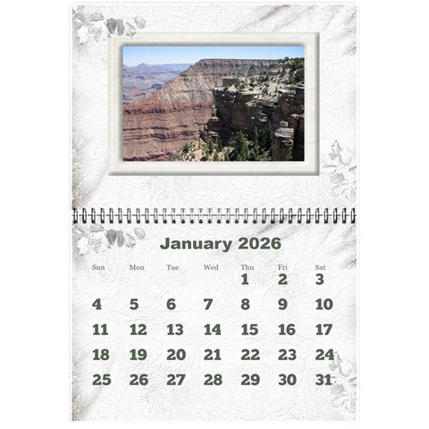 General Purpose Textured 2026 Calendar (large Numbers) Mini By Deborah Jan 2026