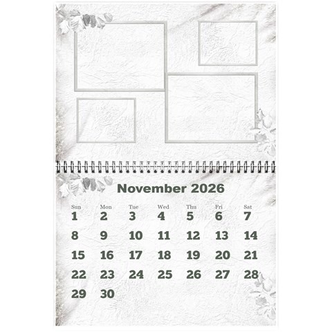 General Purpose Textured 2026 Calendar (large Numbers) Mini By Deborah Nov 2026