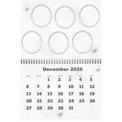 General Purpose Textured 2026 Calendar (large Numbers) Mini By Deborah Dec 2026