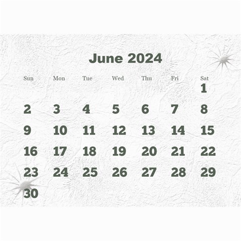 General Purpose Textured 2024 Calendar (large Numbers) Mini By Deborah Dec 2024