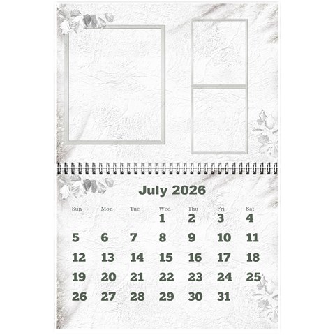 General Purpose Textured 2026 Calendar (large Numbers) Mini By Deborah Jul 2026