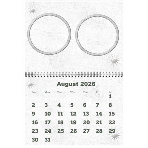 General Purpose Textured 2026 Calendar (large Numbers) Mini By Deborah Aug 2026