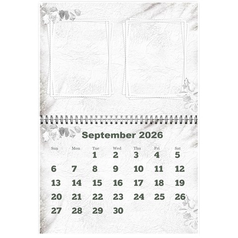 General Purpose Textured 2026 Calendar (large Numbers) Mini By Deborah Sep 2026