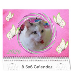 Little Butterflies 2024 (any Year) Calendar 8.5x6 - Wall Calendar 8.5  x 6 