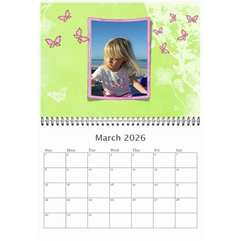 Little Butterflies 2026 (any Year) Calendar 8 5x6 By Deborah Mar 2026