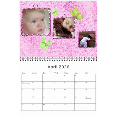 Little Butterflies 2026 (any Year) Calendar 8 5x6 By Deborah Apr 2026