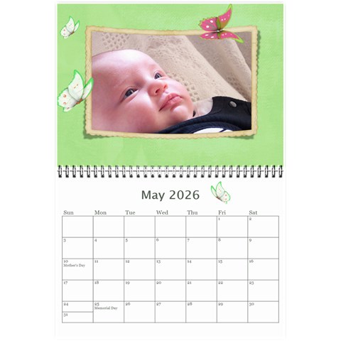 Little Butterflies 2026 (any Year) Calendar 8 5x6 By Deborah May 2026