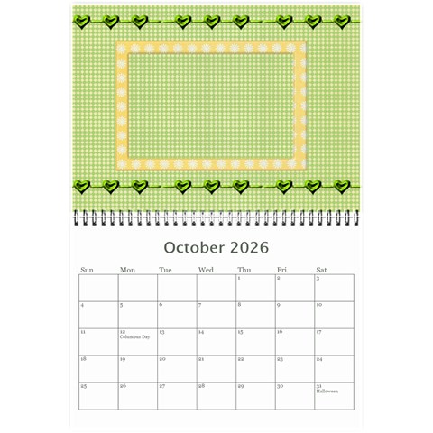 Subtle Hearts 2026  (any Year) Calendar 8 5x6 By Deborah Oct 2026
