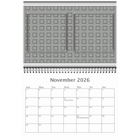 Framed In Silver 2026 (any Year) Calendar 8 5x6 By Deborah Nov 2026