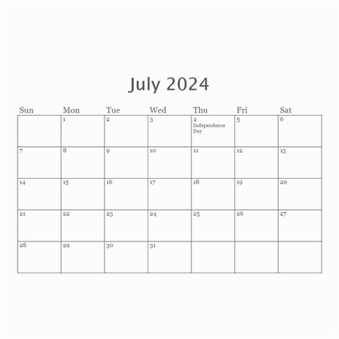 Framed In Silver 2024 (any Year) Calendar 8 5x6 By Deborah Jul 2024