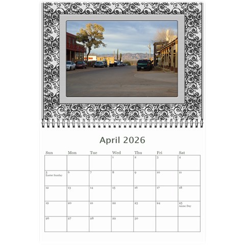 Framed In Silver 2026 (any Year) Calendar 8 5x6 By Deborah Apr 2026