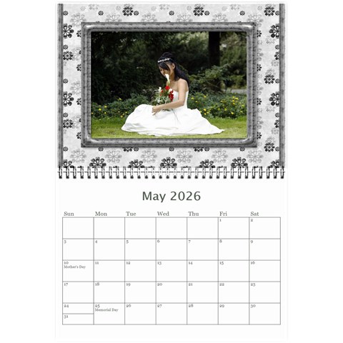 Framed In Silver 2026 (any Year) Calendar 8 5x6 By Deborah May 2026