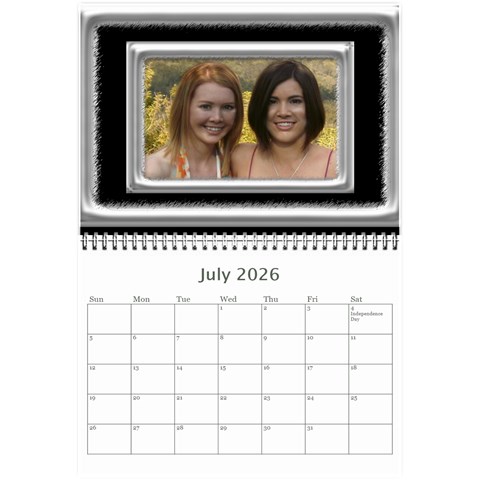 Framed In Silver 2026 (any Year) Calendar 8 5x6 By Deborah Jul 2026