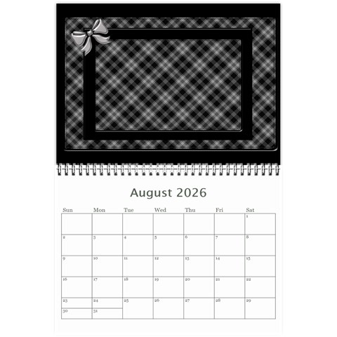 Framed In Silver 2026 (any Year) Calendar 8 5x6 By Deborah Aug 2026