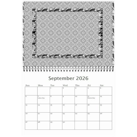 Framed In Silver 2026 (any Year) Calendar 8 5x6 By Deborah Sep 2026