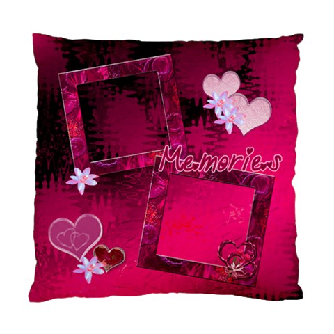 Pink Hearts N Memories Double Sided Cushion Case By Ellan Front