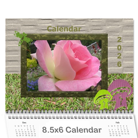 My Garden 2026 (any Year) Calendar 8 5x6 By Deborah Cover