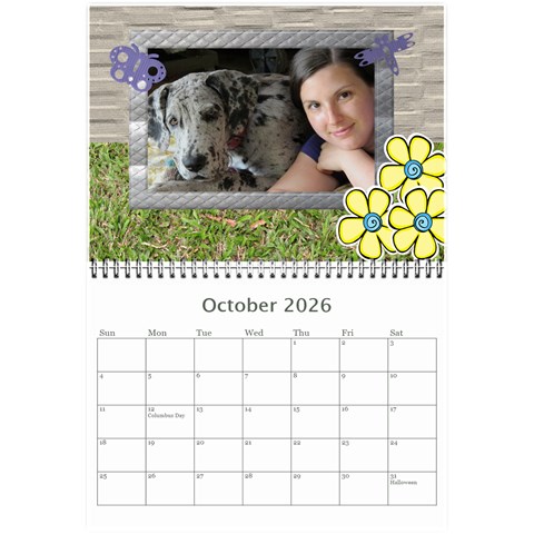 My Garden 2026 (any Year) Calendar 8 5x6 By Deborah Oct 2026