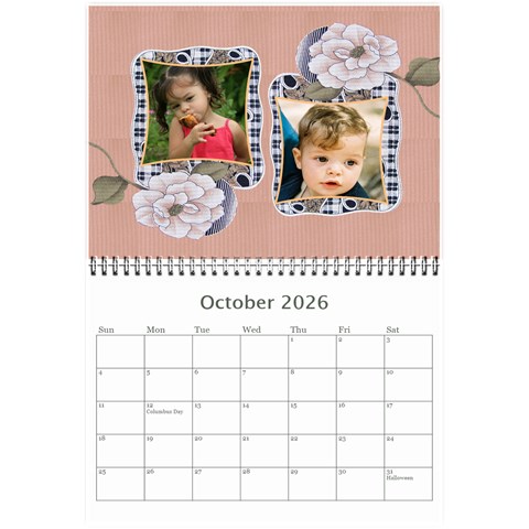 Delight 2026 (any Year) Calendar 8 5x6 By Deborah Oct 2026