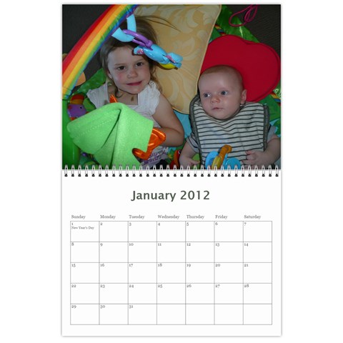 2012 Calendar By Hannah Jan 2012