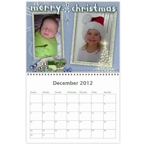2012 Calendar By Hannah Dec 2012