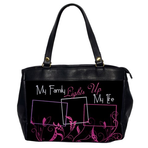 My Family Lights Up My Life Oversized Hand Bag By Digitalkeepsakes Front