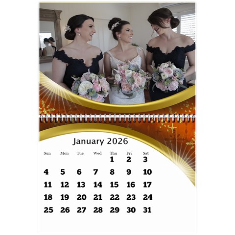 2026 Mini Calendar With Class And Large Numbers By Deborah Jan 2026