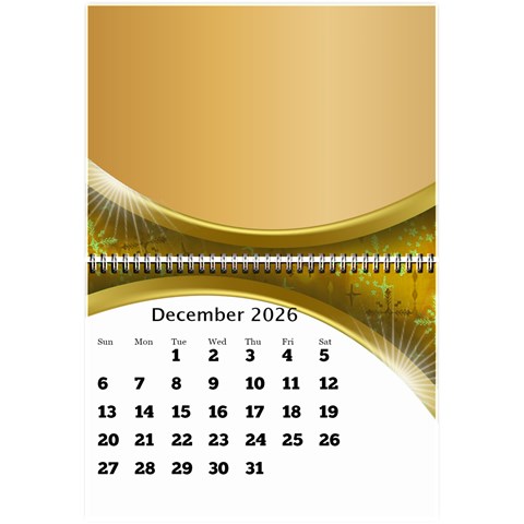 2026 Mini Calendar With Class And Large Numbers By Deborah Dec 2026