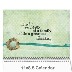 edgcomb calander - Wall Calendar 11  x 8.5  (12-Months)