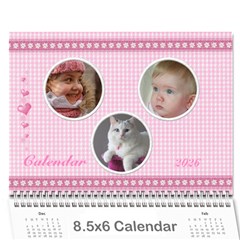 Happy Pink 2024 (any Year) Calendar 8.5x6 - Wall Calendar 8.5  x 6 