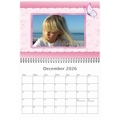 Happy Pink 2026 (any Year) Calendar 8 5x6 By Deborah Dec 2026