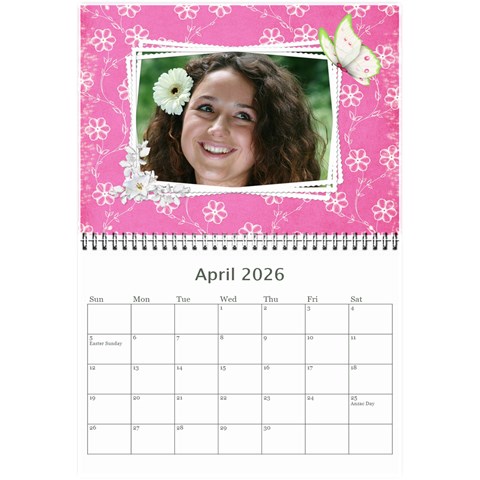 Happy Pink 2026 (any Year) Calendar 8 5x6 By Deborah Apr 2026