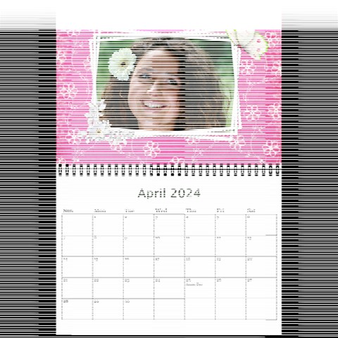 Happy Pink 2024 (any Year) Calendar 8 5x6 By Deborah Apr 2024