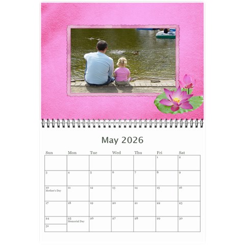 Happy Pink 2026 (any Year) Calendar 8 5x6 By Deborah May 2026