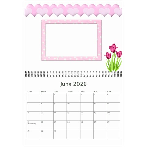 Happy Pink 2026 (any Year) Calendar 8 5x6 By Deborah Jun 2026