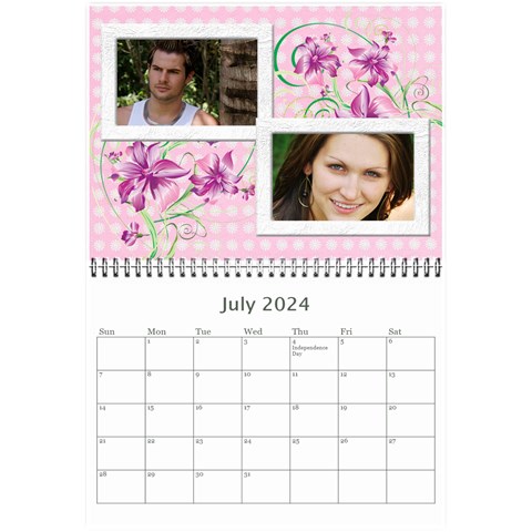 Happy Pink 2024 (any Year) Calendar 8 5x6 By Deborah Jul 2024