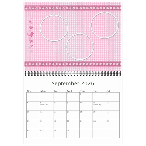 Happy Pink 2026 (any Year) Calendar 8 5x6 By Deborah Sep 2026