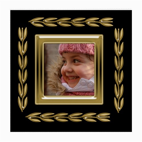 Black And Gold Medium Glass Cloth (2 Sided) By Deborah Front