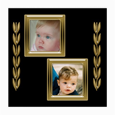 Black And Gold Medium Glass Cloth (2 Sided) By Deborah Back