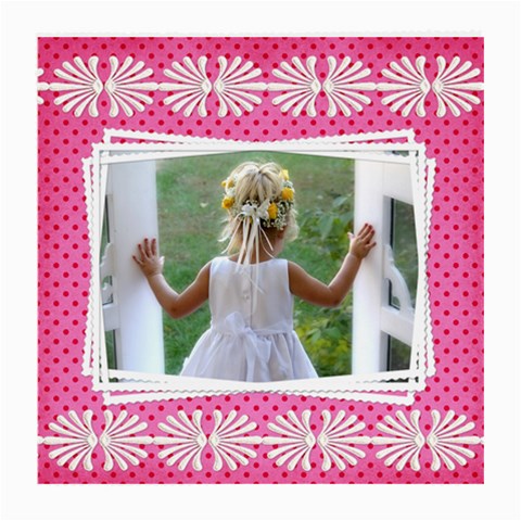 Pretty Pink Medium Glass Cloth (2 Sided) By Deborah Front