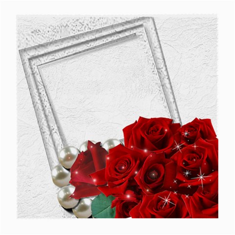 Red Roses Medium Glass Cloth (2 Sided) By Deborah Back