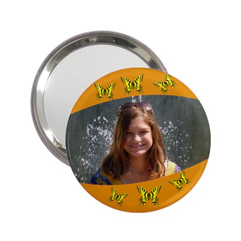 Gold Trimmed Handbag Mirror By Kim Blair Front