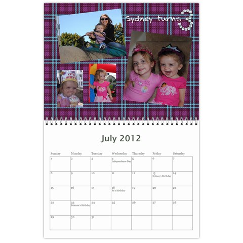 Calendar 2012 By Farron Jm Jul 2012