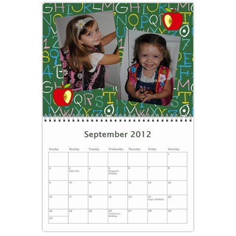 Calendar 2012 By Farron Jm Sep 2012